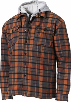 Savage Gear Twin Shirt Jacket Orange/Grey Check